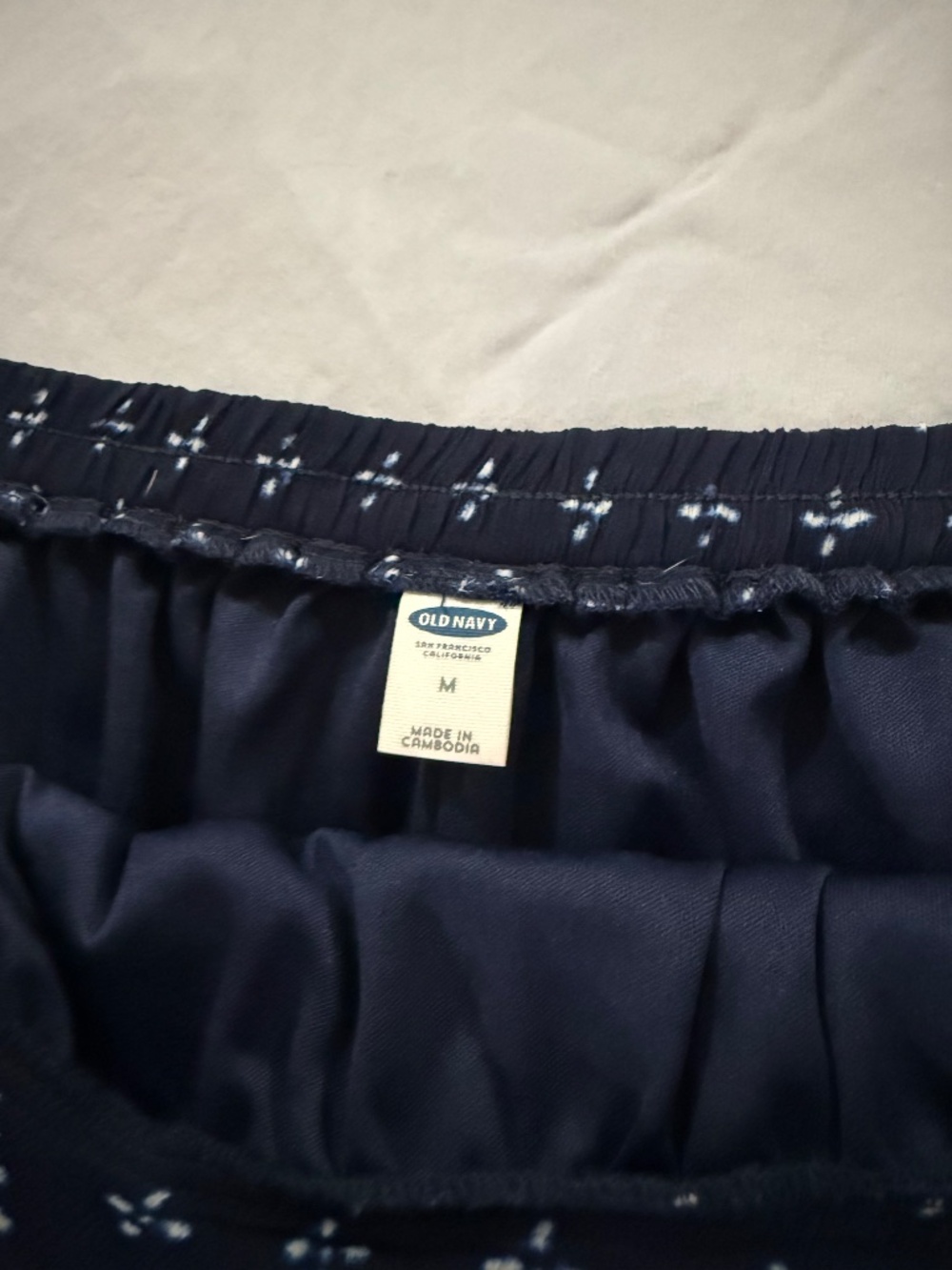 Old Navy Women's Navy Printed A-Line Skater Skirt Size M - Picture 5 of 7